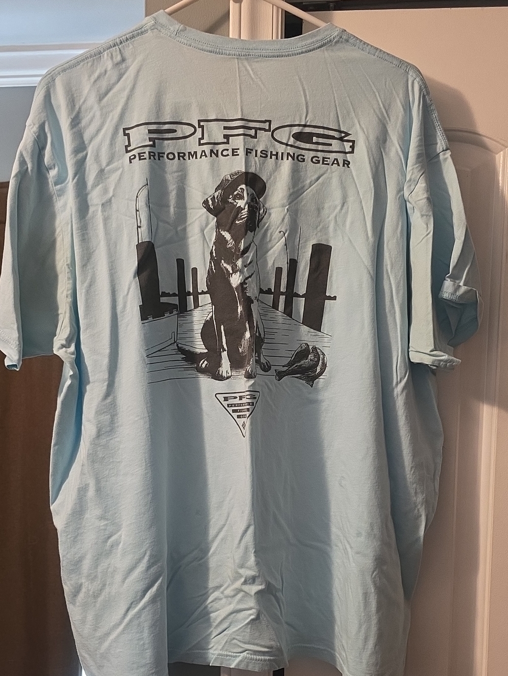Columbia Light Blue PFG Short-Sleeve Graphic Tee